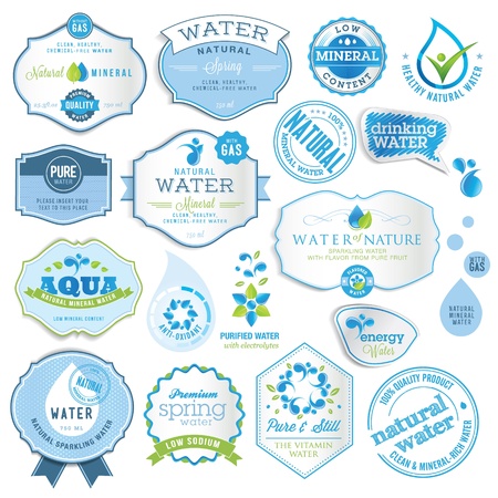  set of water labels