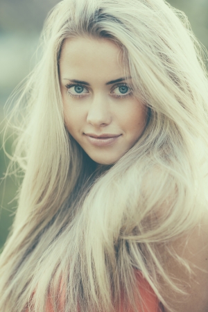  beautiful blond girl sensual portrait